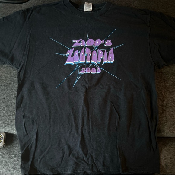 Vtg 2003 Z100 Zootopia Aerosmith, Ja Rule, Mariah Carey, Britney Spears Shirt XL
